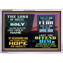LORD OF HOSTS ONLY HOPE OF SAFETY  Unique Scriptural Acrylic Frame  GWAMAZEMENT9565  "32X24"