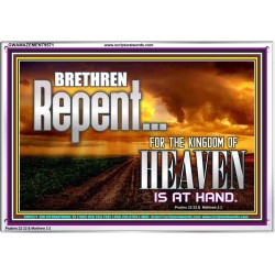THE KINGDOM OF HEAVEN IS AT HAND  Children Room Acrylic Frame  GWAMAZEMENT9571  "32X24"