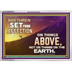 SET YOUR AFFECTION ON THINGS ABOVE  Ultimate Inspirational Wall Art Acrylic Frame  GWAMAZEMENT9573  "32X24"