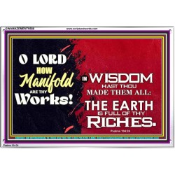 MANY ARE THY WONDERFUL WORKS O LORD  Children Room Acrylic Frame  GWAMAZEMENT9580  "32X24"