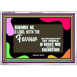 REMEMBER ME O GOD WITH THY FAVOUR AND SALVATION  Ultimate Inspirational Wall Art Acrylic Frame  GWAMAZEMENT9582  "32X24"