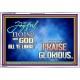MAKE A JOYFUL NOISE UNTO TO OUR GOD JEHOVAH  Wall Art Acrylic Frame  GWAMAZEMENT9598  
