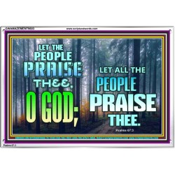 LET THE PEOPLE PRAISE THEE O GOD  Kitchen Wall Décor  GWAMAZEMENT9603  "32X24"