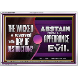 THE WICKED RESERVED FOR DAY OF DESTRUCTION  Acrylic Frame Scripture Décor  GWAMAZEMENT9899  "32X24"