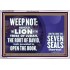 WEEP NOT THE LAMB OF GOD HAS PREVAILED  Christian Art Acrylic Frame  GWAMAZEMENT9926  "32X24"