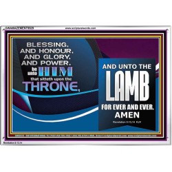 THE ONE SEATED ON THE THRONE  Contemporary Christian Wall Art Acrylic Frame  GWAMAZEMENT9929  "32X24"