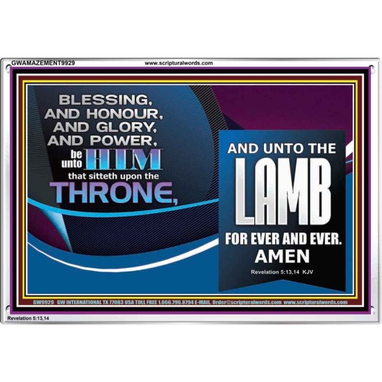 THE ONE SEATED ON THE THRONE  Contemporary Christian Wall Art Acrylic Frame  GWAMAZEMENT9929  
