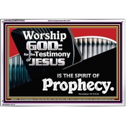 JESUS CHRIST THE SPIRIT OF PROPHESY  Encouraging Bible Verses Acrylic Frame  GWAMAZEMENT9952  "32X24"