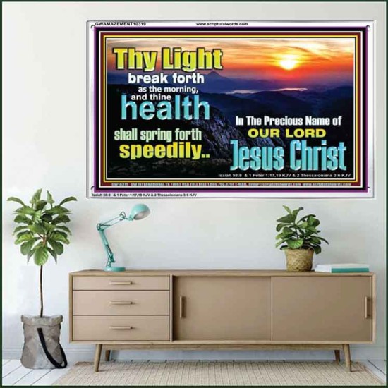 THY HEALTH WILL SPRING FORTH SPEEDILY  Custom Inspiration Scriptural Art Acrylic Frame  GWAMAZEMENT10319  