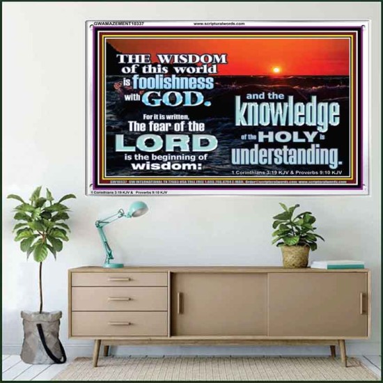 THE FEAR OF THE LORD BEGINNING OF WISDOM  Inspirational Bible Verses Acrylic Frame  GWAMAZEMENT10337  