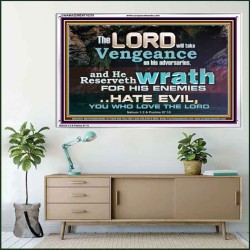HATE EVIL YOU WHO LOVE THE LORD  Children Room Wall Acrylic Frame  GWAMAZEMENT10378  "32X24"