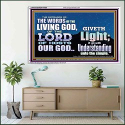 THE WORDS OF LIVING GOD GIVETH LIGHT  Unique Power Bible Acrylic Frame  GWAMAZEMENT10409  "32X24"