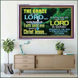 SEEK THE EXCEEDING ABUNDANT FAITH AND LOVE IN CHRIST JESUS  Ultimate Inspirational Wall Art Acrylic Frame  GWAMAZEMENT10425  "32X24"