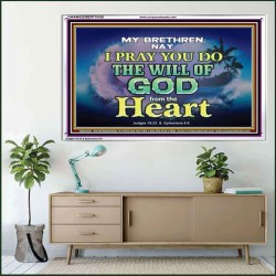 DO THE WILL OF GOD FROM THE HEART  Unique Scriptural Acrylic Frame  GWAMAZEMENT10426  "32X24"