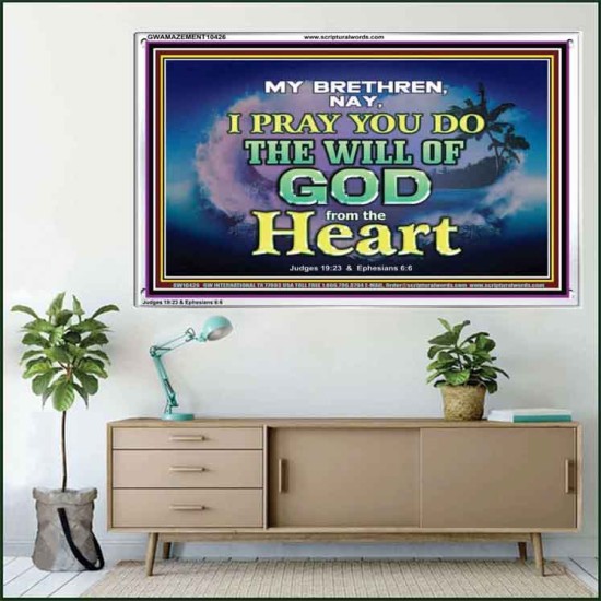 DO THE WILL OF GOD FROM THE HEART  Unique Scriptural Acrylic Frame  GWAMAZEMENT10426  
