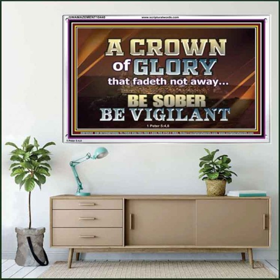 CROWN OF GLORY FOR OVERCOMERS  Scriptures Décor Wall Art  GWAMAZEMENT10440  