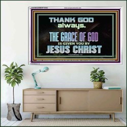 THANKING GOD ALWAYS OPENS GREATER DOOR  Scriptural Décor Acrylic Frame  GWAMAZEMENT10442  "32X24"