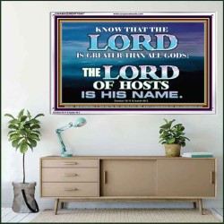 JEHOVAH GOD OUR LORD IS AN INCOMPARABLE GOD  Christian Acrylic Frame Wall Art  GWAMAZEMENT10447  "32X24"