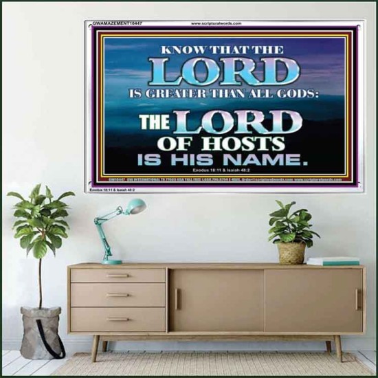 JEHOVAH GOD OUR LORD IS AN INCOMPARABLE GOD  Christian Acrylic Frame Wall Art  GWAMAZEMENT10447  