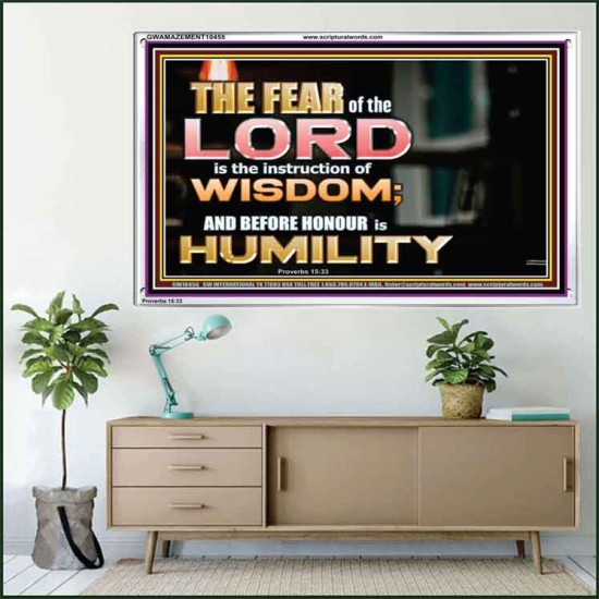 BEFORE HONOUR IS HUMILITY  Scriptural Acrylic Frame Signs  GWAMAZEMENT10455  