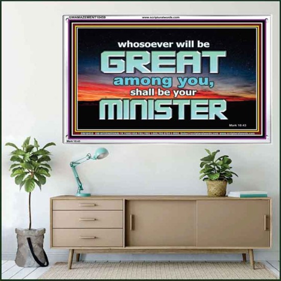 HUMILITY AND SERVICE BEFORE GREATNESS  Encouraging Bible Verse Acrylic Frame  GWAMAZEMENT10459  