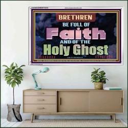 BE FULL OF FAITH AND THE SPIRIT OF THE LORD  Scriptural Portrait Acrylic Frame  GWAMAZEMENT10479  "32X24"