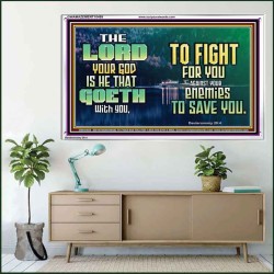 THE LORD IS WITH YOU TO SAVE YOU  Christian Wall Décor  GWAMAZEMENT10489  "32X24"