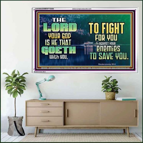 THE LORD IS WITH YOU TO SAVE YOU  Christian Wall Décor  GWAMAZEMENT10489  