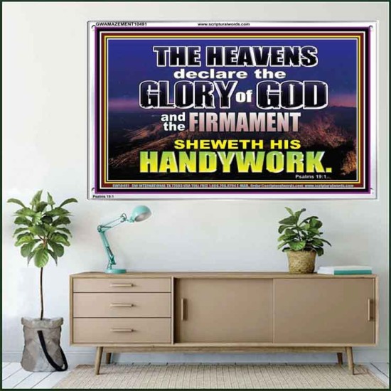 THE HEAVENS DECLARE THE GLORY OF THE LORD  Christian Wall Art Wall Art  GWAMAZEMENT10491  