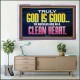 TRULY GOD IS GOOD TO THOSE WITH CLEAN HEART  Scriptural Portrait Acrylic Frame  GWAMAZEMENT10510  