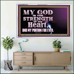 JEHOVAH THE STRENGTH OF MY HEART  Bible Verses Wall Art & Decor   GWAMAZEMENT10513  "32X24"