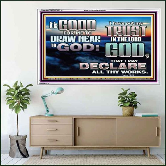 DRAW NEARER TO THE LIVING GOD  Bible Verses Acrylic Frame  GWAMAZEMENT10514  