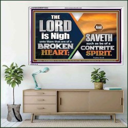 BROKEN HEART AND CONTRITE SPIRIT PLEASED THE LORD  Unique Power Bible Picture  GWAMAZEMENT10522  "32X24"