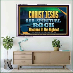 CHRIST JESUS OUR ROCK HOSANNA IN THE HIGHEST  Ultimate Inspirational Wall Art Acrylic Frame  GWAMAZEMENT10529  "32X24"