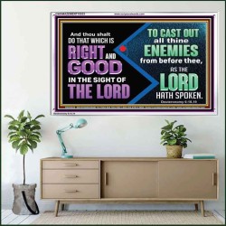 DO THAT WHICH IS RIGHT AND GOOD IN THE SIGHT OF THE LORD  Righteous Living Christian Acrylic Frame  GWAMAZEMENT10533  "32X24"