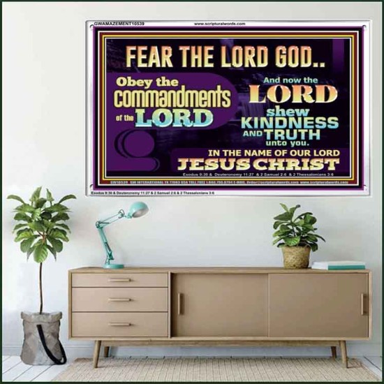 OBEY THE COMMANDMENT OF THE LORD  Contemporary Christian Wall Art Acrylic Frame  GWAMAZEMENT10539  
