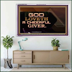 GOD LOVETH A CHEERFUL GIVER  Christian Paintings  GWAMAZEMENT10541  "32X24"