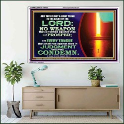 CONDEMN EVERY TONGUE THAT RISES AGAINST YOU IN JUDGEMENT  Custom Inspiration Scriptural Art Acrylic Frame  GWAMAZEMENT10616B  "32X24"