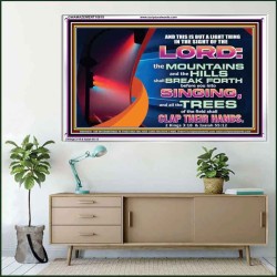 YOU WILL GO OUT WITH JOY AND BE GUIDED IN PEACE  Custom Inspiration Bible Verse Acrylic Frame  GWAMAZEMENT10618  "32X24"