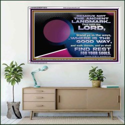 REMOVE NOT THE ANCIENT LANDMARK  Unique Bible Verse Acrylic Frame  GWAMAZEMENT10619  "32X24"