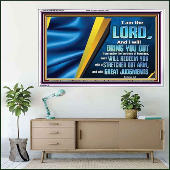 I WILL REDEEM YOU WITH A STRETCHED OUT ARM  New Wall Décor  GWAMAZEMENT10620  