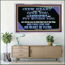 I WILL GIVE YOU A NEW HEART AND NEW SPIRIT  Bible Verse Wall Art  GWAMAZEMENT10633  "32X24"