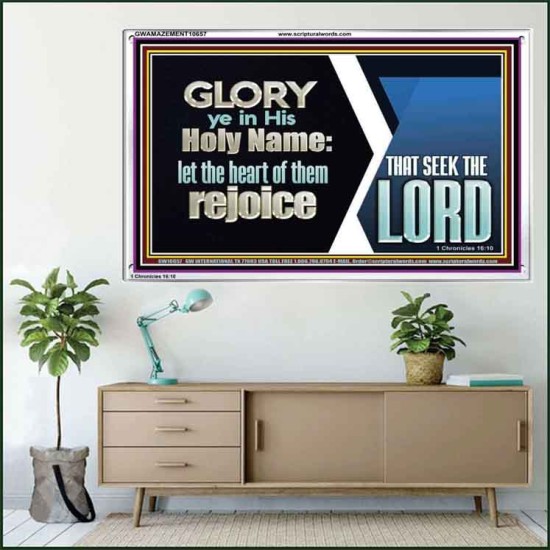 THE HEART OF THEM THAT SEEK THE LORD REJOICE  Righteous Living Christian Acrylic Frame  GWAMAZEMENT10657  