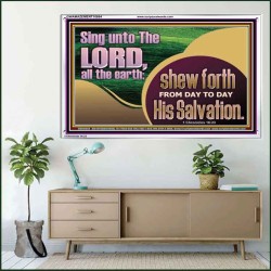 TESTIFY OF HIS SALVATION DAILY  Unique Power Bible Acrylic Frame  GWAMAZEMENT10664  "32X24"