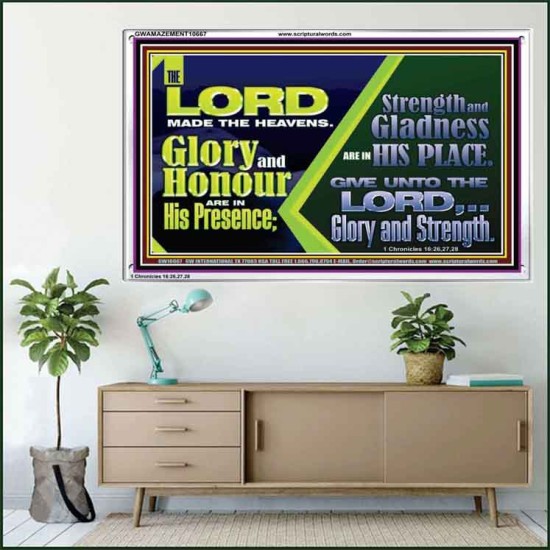GLORY AND HONOUR ARE IN HIS PRESENCE  Eternal Power Acrylic Frame  GWAMAZEMENT10667  