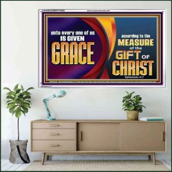 A GIVEN GRACE ACCORDING TO THE MEASURE OF THE GIFT OF CHRIST  Children Room Wall Acrylic Frame  GWAMAZEMENT10669  "32X24"