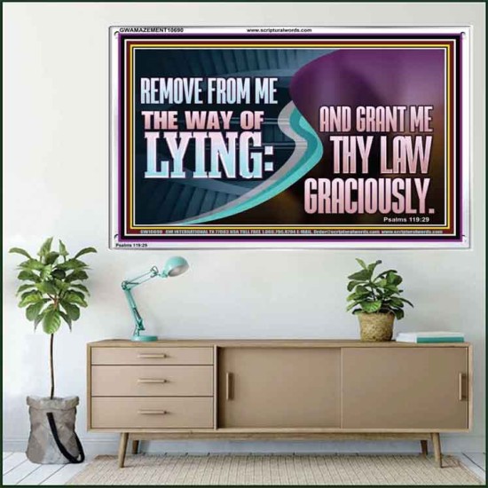 GRANT ME THY LAW GRACIOUSLY  Unique Scriptural Acrylic Frame  GWAMAZEMENT10690  