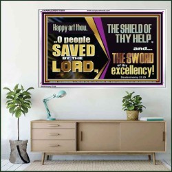 O PEOPLE SAVED BY THE LORD  Children Room Wall Acrylic Frame  GWAMAZEMENT10699  "32X24"