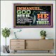 IMMANUEL..GOD WITH US OUR GOODNESS FORTRESS HIGH TOWER DELIVERER AND SHIELD  Christian Quote Acrylic Frame  GWAMAZEMENT10755  