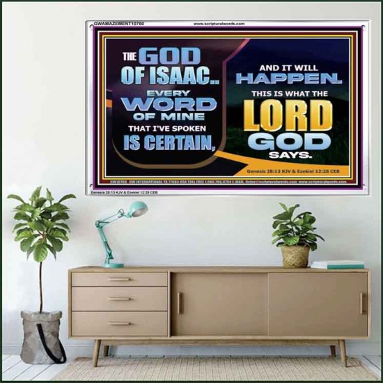 THE WORD OF THE LORD IS CERTAIN AND IT WILL HAPPEN  Modern Christian Wall Décor  GWAMAZEMENT10780  
